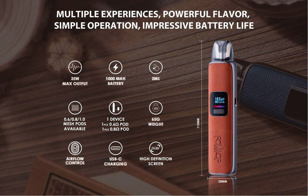 佩特里 Dotmod 35W 主機套裝 1000mAh 大電池 OLED 螢幕 可調瓦數 (6色可選)
