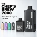 CHEF’ BREW 廚師佳釀 7000口換彈電子煙｜3ml磁吸煙彈 Type-C恆壓