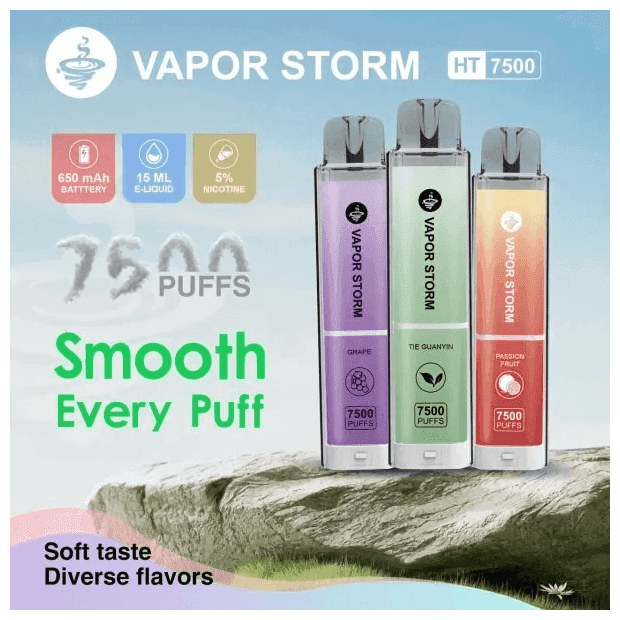 風暴辣妹 7500口拋棄式電子菸 15ml 油倉 650mAh Type-C 快充 多