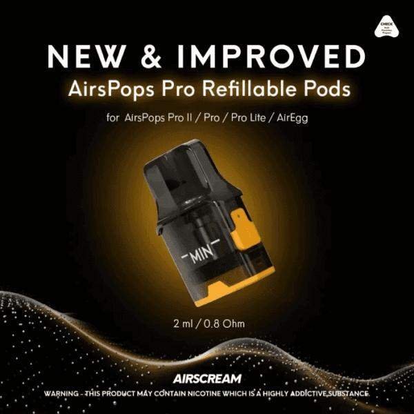 AirsPops Pro II 氣泡2代註油主機｜1000mAh 5-18W 可調瓦