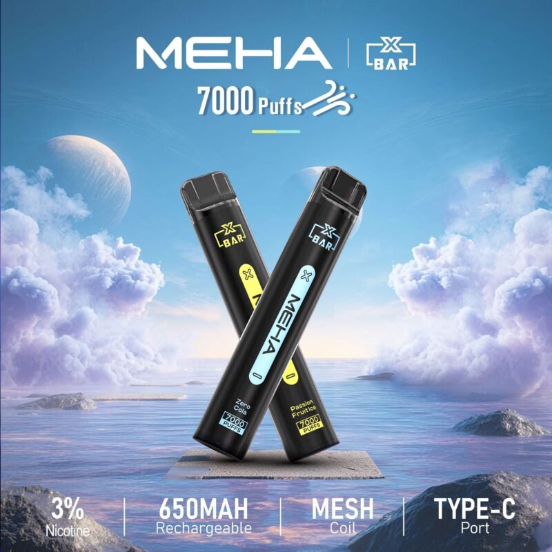 MEHA魅嗨 Xbar小黑條 7000口拋棄式電子煙 650mAh Type-C快充